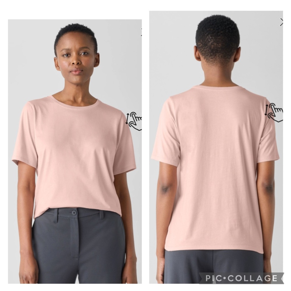 Eileen Fisher Blush Short Sleeve Tee
